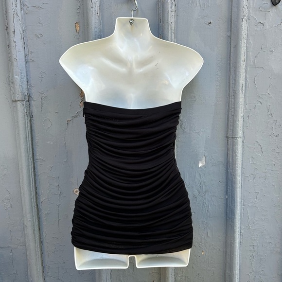 Halston Heritage strapless ruched top, BNWT, Small - Picture 3 of 8